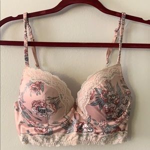 Floral lace bra